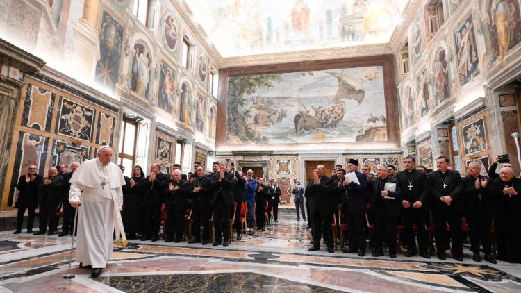 Audiencia del Papa a los seminaristas de Calabria, Italia