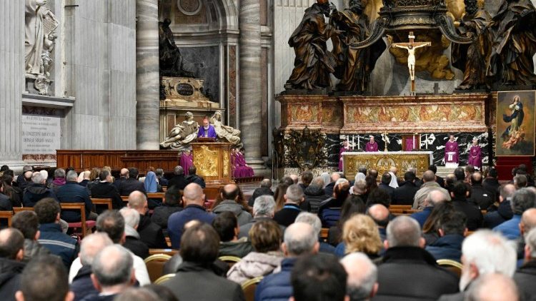 Celebracin Eucarstica preparatoria de la solemnidad de Pascua para los empleados del Vaticano