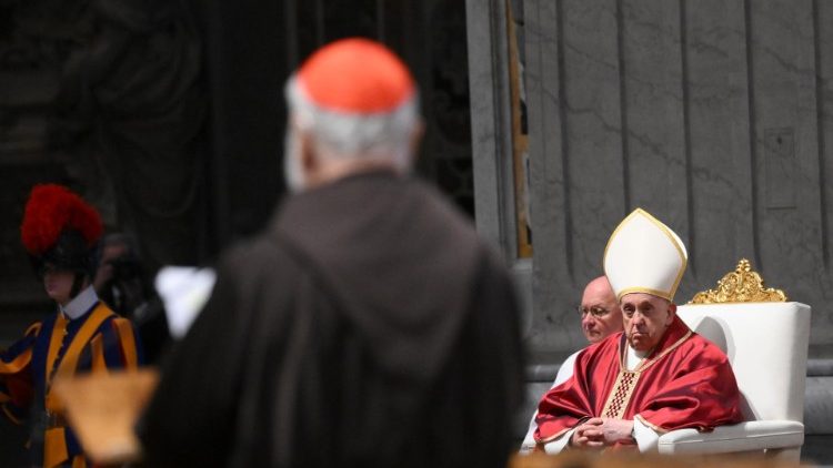 Carinal Raniero Cantalamessa during his homily