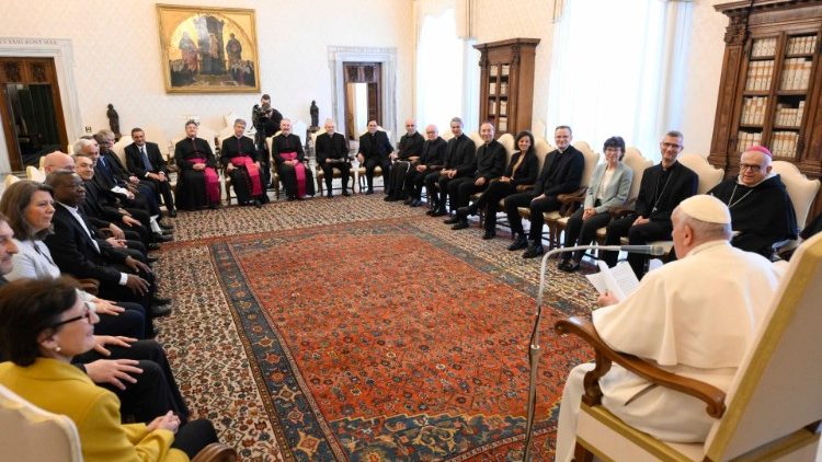 Papa Francisco durante o discurso aos membros da Pontifcia Comiss?o Bblica