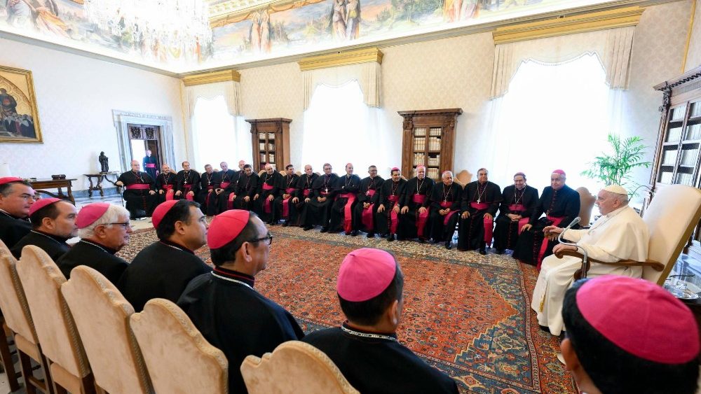 La última visita ad limina de los obispos mexicanos se realizó en 2014 y también estuvo dividida en tres grupos por zonas geográficas: norte, centro y sur. (Vatican Media)