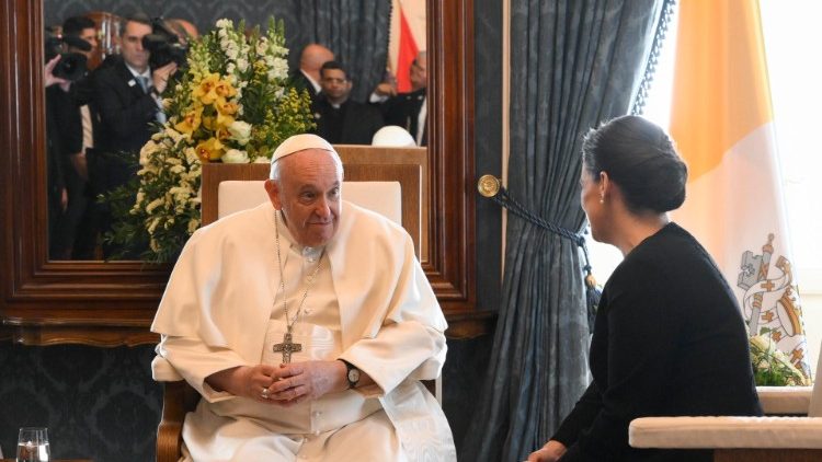 MAP Francis with Hungarian President Katalin Novk