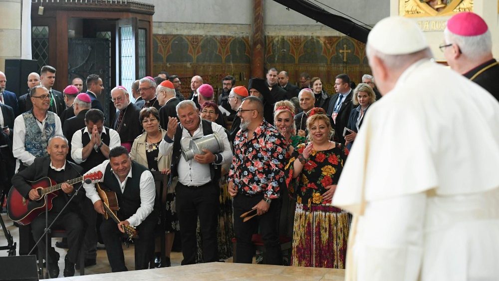 Rencontre avec les pauvres et les rfugis, Budapest, 29 avril 2023. 