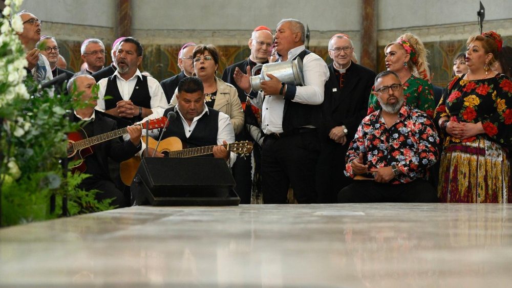 Rencontre avec les pauvres et les rfugis, Budapest, 29 avril 2023. 