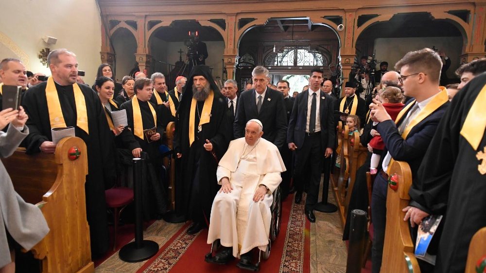 2023.04.29 Viaggio Apostolico in Ungheria - Visita alla Comunità Greco-Cattolica presso la Chiesa Protezione della Madre di Dio