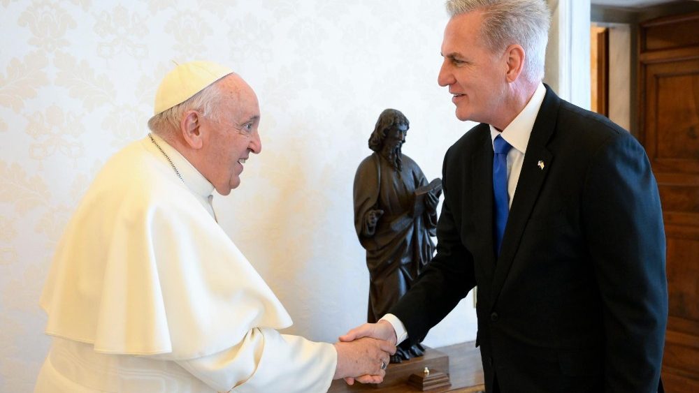 A audincia do Pontfice com o speaker dos EUA, no Vaticano