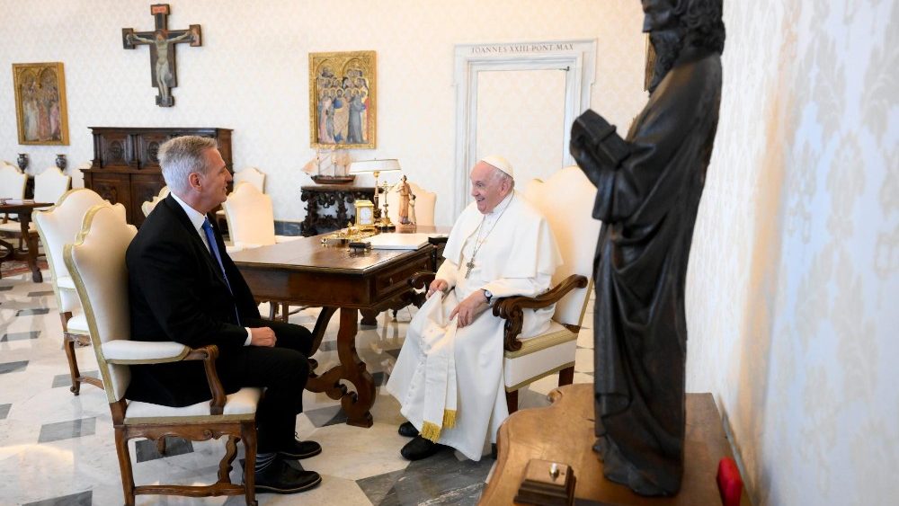 A audincia do Pontfice com o speaker dos EUA, no Vaticano