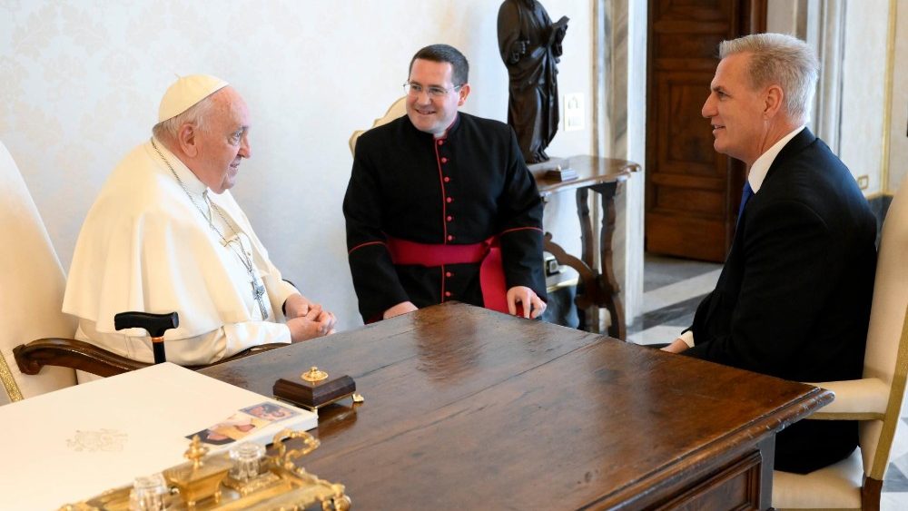 A audincia do Pontfice com o speaker dos EUA, no Vaticano