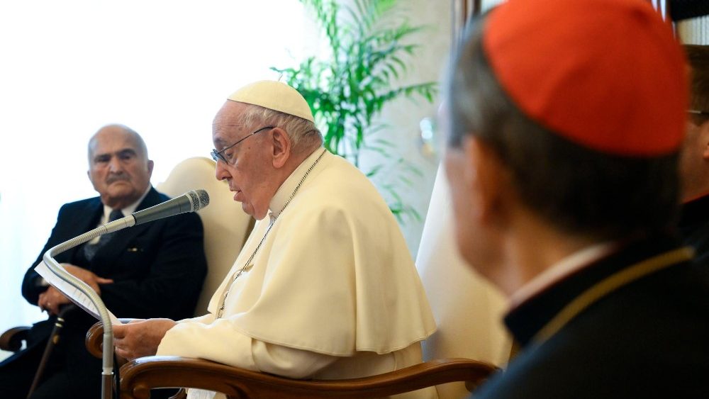 A delega??o em audincia com o Pontfice no Vaticano