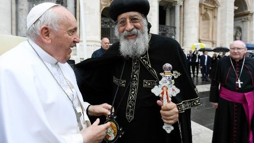Coptic MAP addresses pilgrims at General Audience with MAP Francis