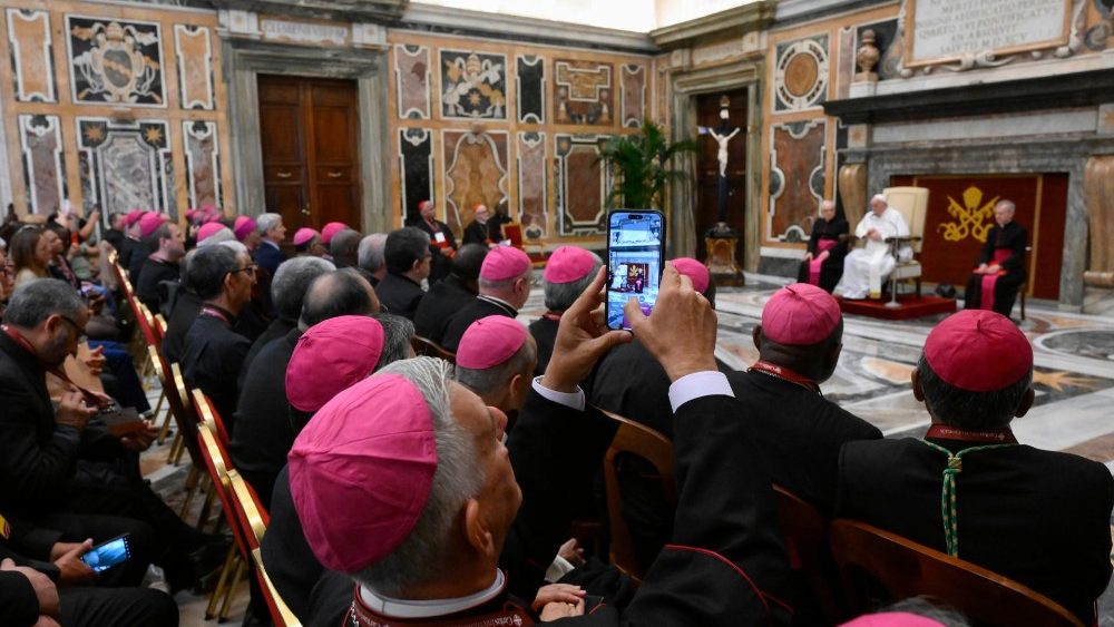 A audincia privada da "Caritas Internationalis" com Francisco no Vaticano