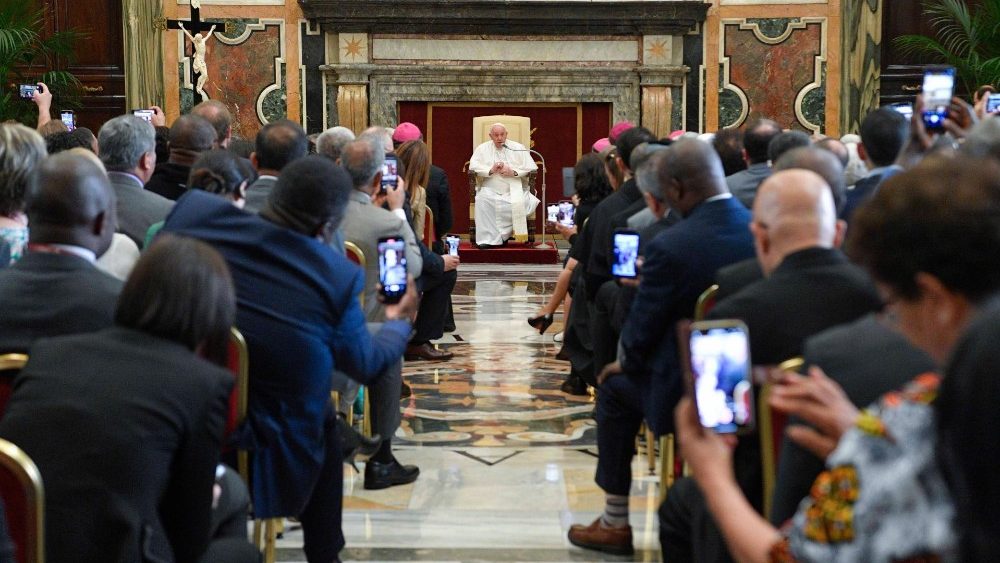 A audincia privada da "Caritas Internationalis" com Francisco no Vaticano