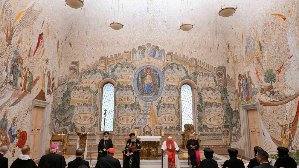 Le Pape Fran?ois et le Pape Tawadros II, jeudi 11 mai 2023, au Vatican. 