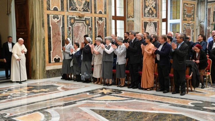 Pope Francis receives participants of 38th General Chapter of Monfort Missionaries in the Vatican.