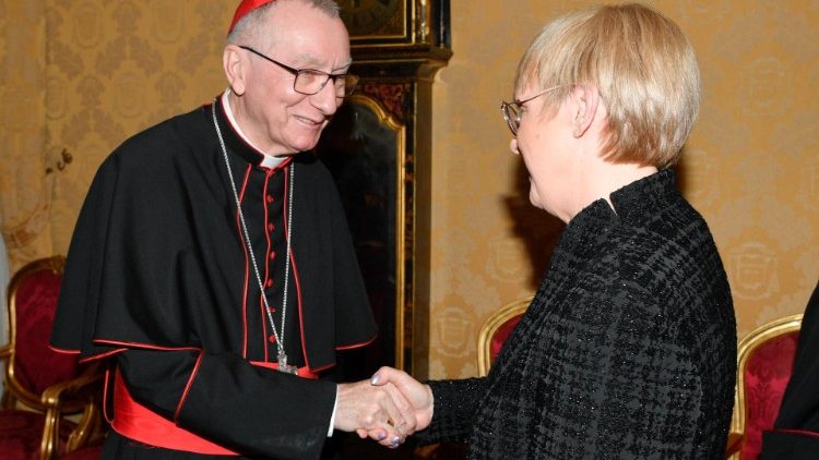 Kardinal Pietro Parolin, Papin dr?avni tajnik i predsjednica Republike Slovenije Nata?a Pirc Musar