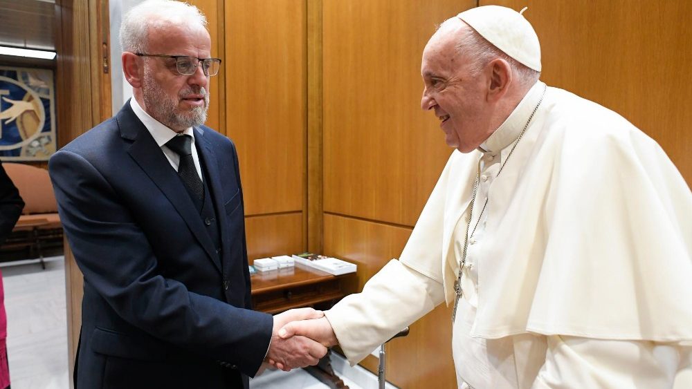 Papa Francisc a primit o delegație din Macedonia de Nord, condusă de președintele Parlamentului de la Skopje, Talat Xhaferi