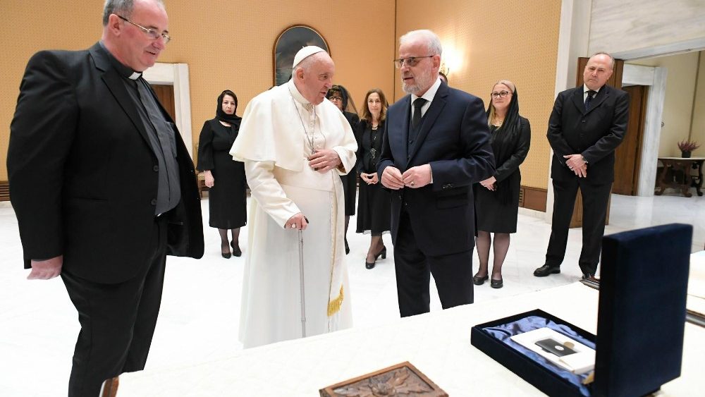 Papa Francisc a primit o delegație din Macedonia de Nord, condusă de președintele Parlamentului de la Skopje, Talat Xhaferi