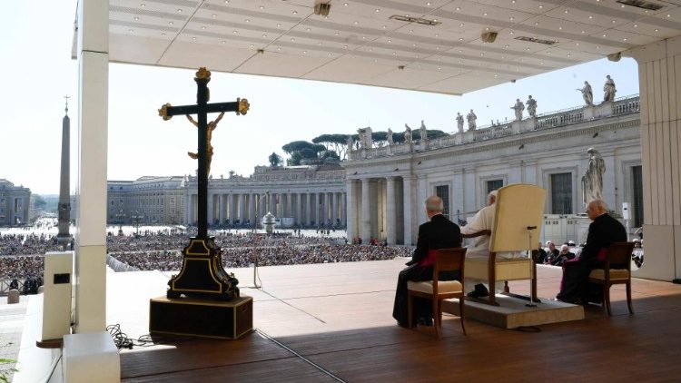 Papa Francesco all'udienza generale