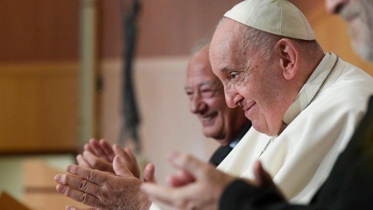 Pope Francis during the Scholas Occurentes event