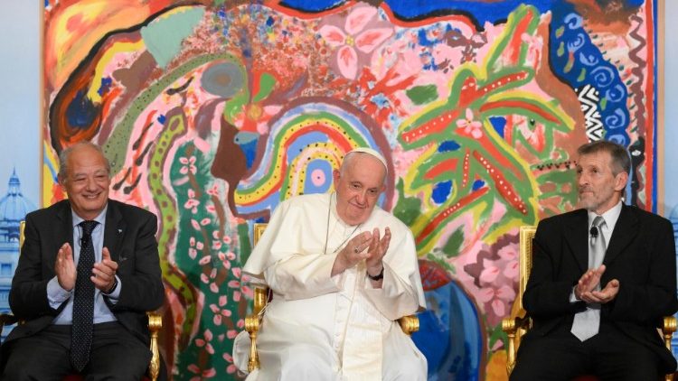 Pope Francis during the Scholas Occurentes event