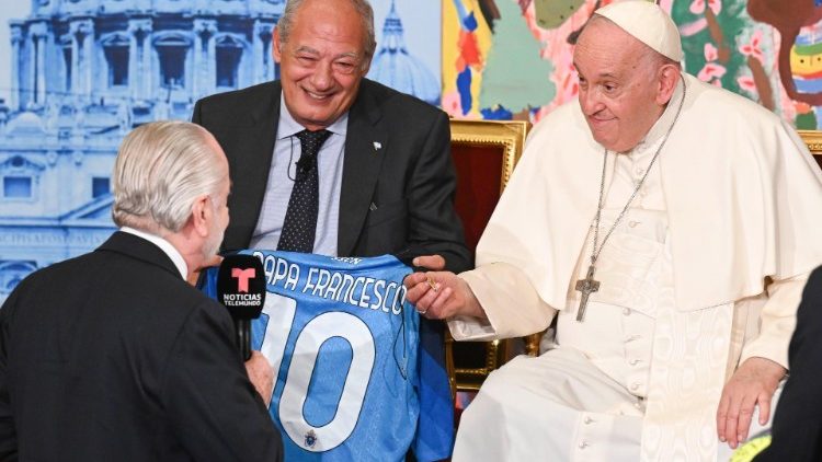 Pope Francis during the Scholas Occurentes event
