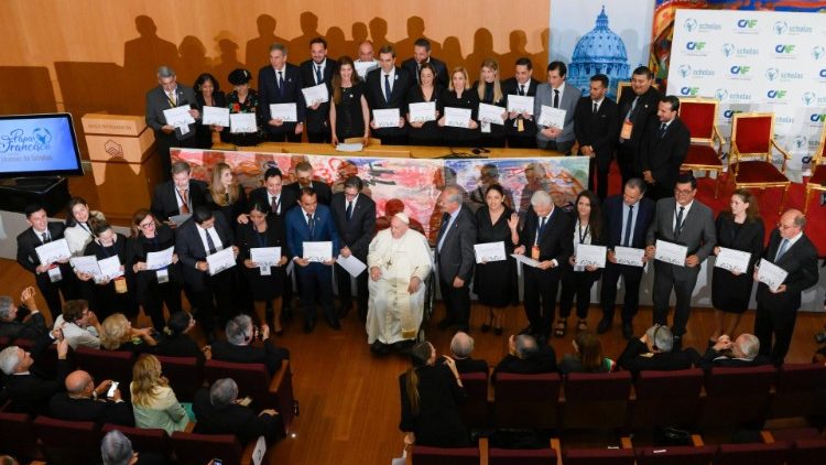 Pope Francis at the Scholas Occurentes event