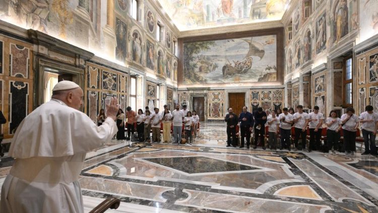 Papa Francisco con los jóvenes argentinos
