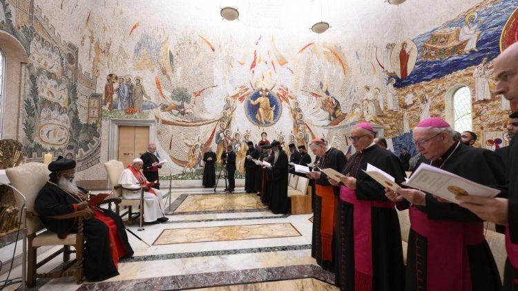 Meeting of MAP Francis and Baselios Marthoma Mathews III in the Vatican