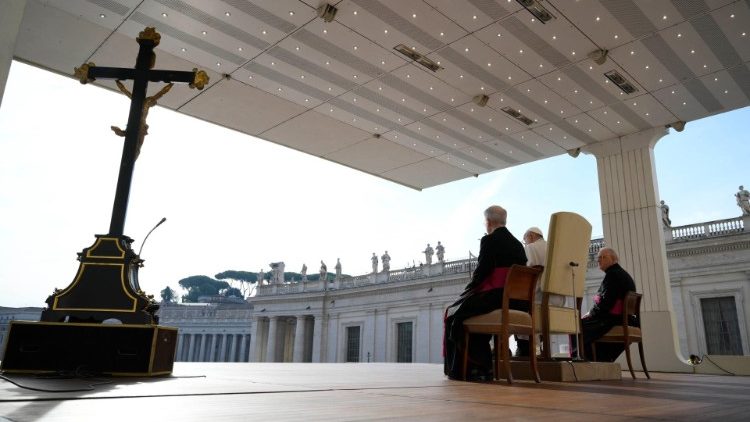 Il Papa durante l'udienza generale