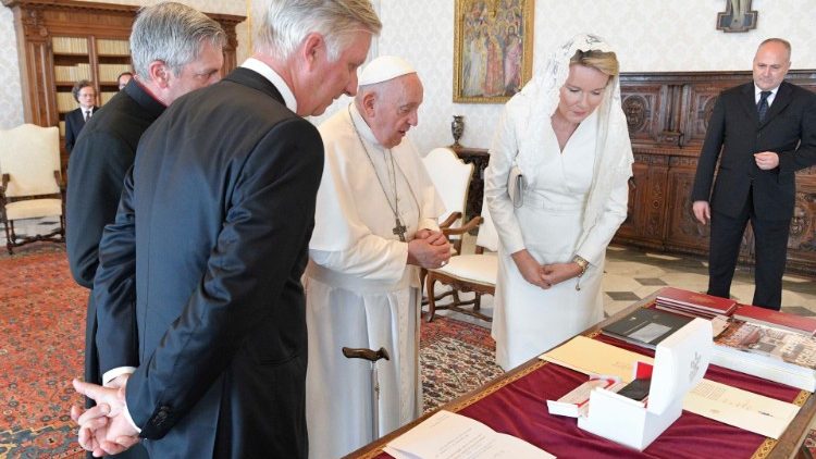 MAP Francis receives King Philippe and Queen Mathilde of Belgium