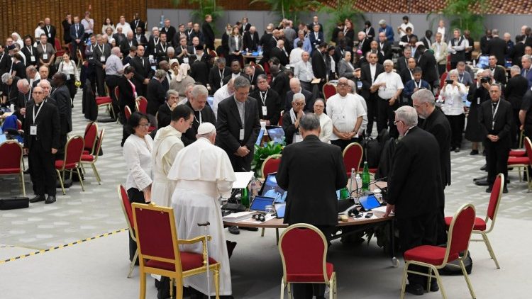 Il Papa durante la Congregazione generale pomeridiana