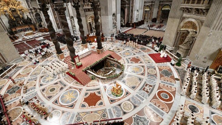 La celebrazione nella Basilica di San Pietro