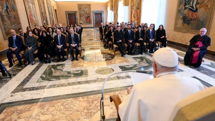 L'udienza nella Sala del Concistoro