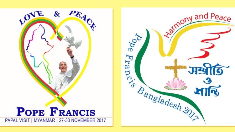 Logotipo da Viagem Apostólica Internacional do Papa Francisco a Mianmar e Bangladesh