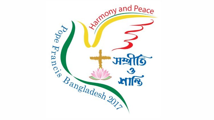 Logotipo da Viagem Apostólica Internacional do Papa Francisco a Bangladesh