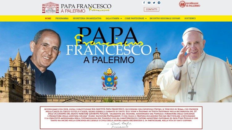 Афіцыйная старонка візіту Папы ў Палерма