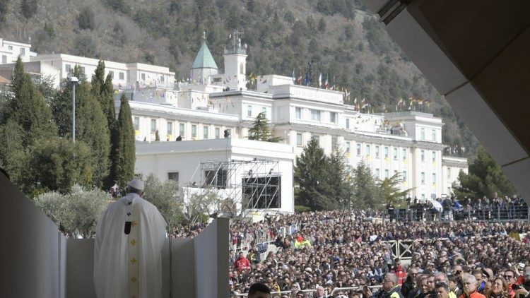 Le Pape lors d'une visite pastorale à San Giovanni Rotondo le 17 mars 2018