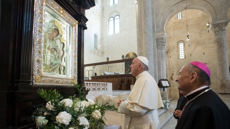 教皇フランシスコ、2018年7月のイタリア南部バーリ訪問で