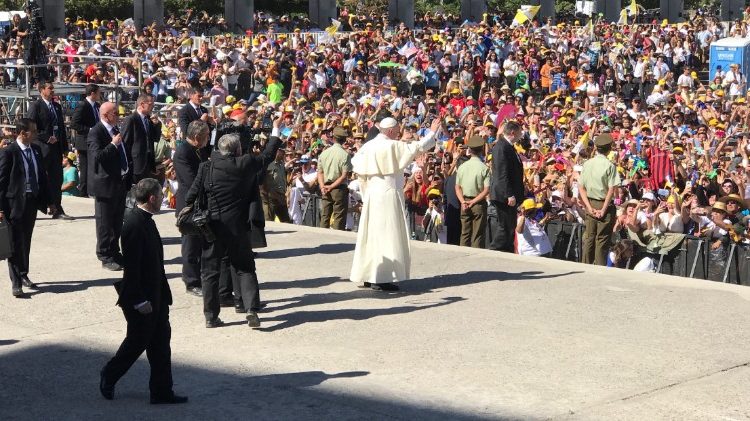 Le Pape François, lors de son voyage au Chili, en janvier 2018.