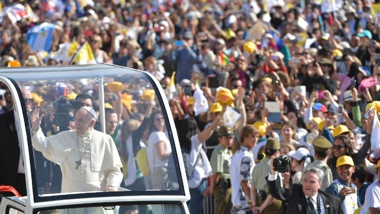 Papst Franziskus vor seiner ersten Messe in Chile