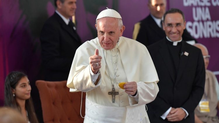 Papst beim Treffen mit Jesuiten in Chile