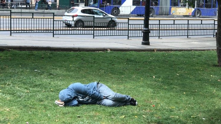 Obdachloser in Santiago (Foto: Kempis)