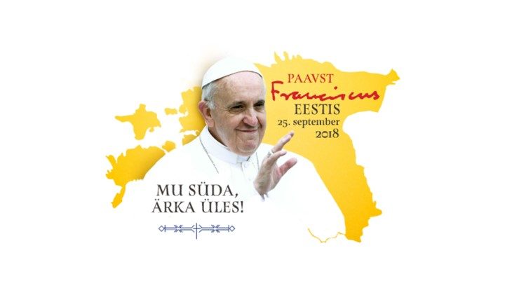Logotipo da Viagem Apostólica de Francisco à Estônia