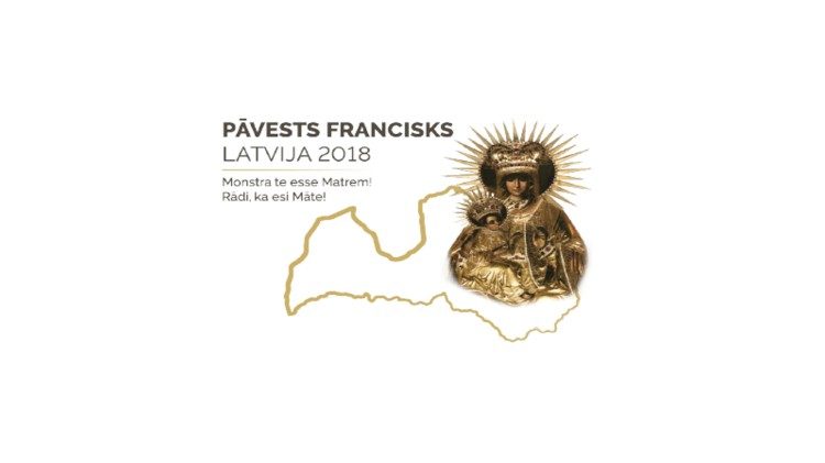 Popiežiaus kelionės į Latviją logotipas 