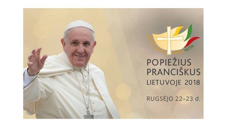 Logo papieskiej podróży apostolskiej na Litwę w 2018