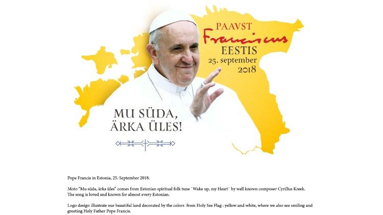 Logo apoštolskej cesty pápeža Františka do Estónska