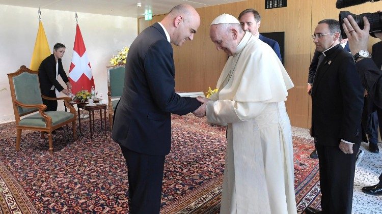 2018-06-21 Papa Francesco Incontro privato con Presidente Confederazione Svizzera