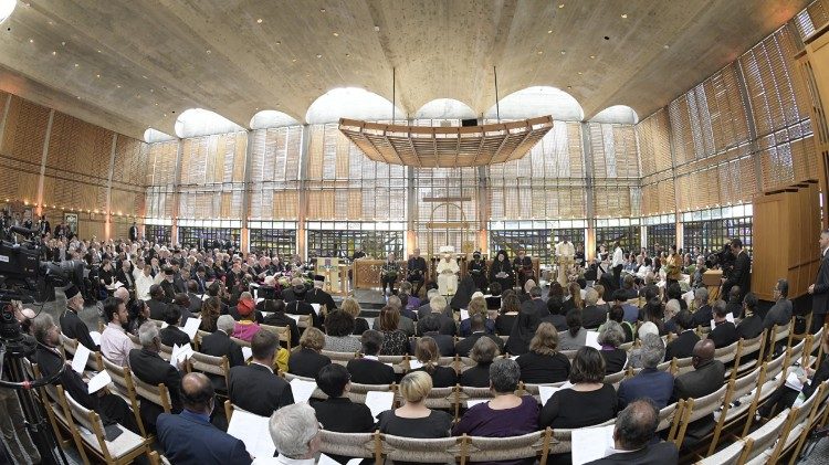 Papež Frančišek na ekumenskem srečanju v Ženevi, 21. junija 2018