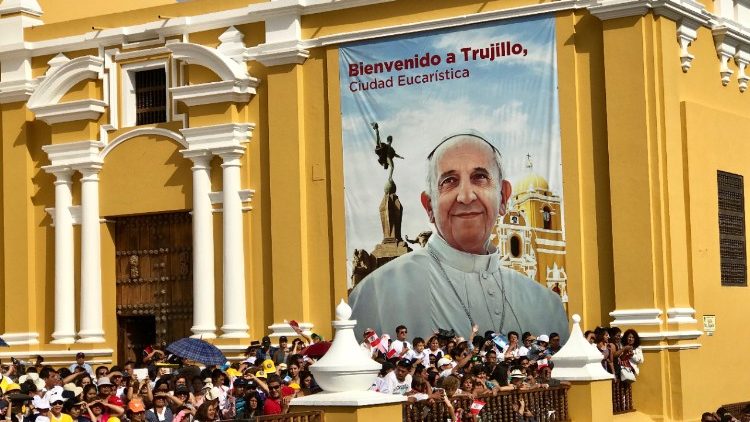 Papst Franziskus besuchte Trujillo in Peru 2018 