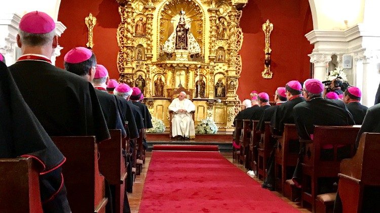 Encontro com o episcopado peruano no Arcebispado de Lima
